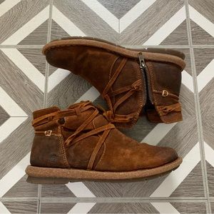 Born Brown Suede Booties